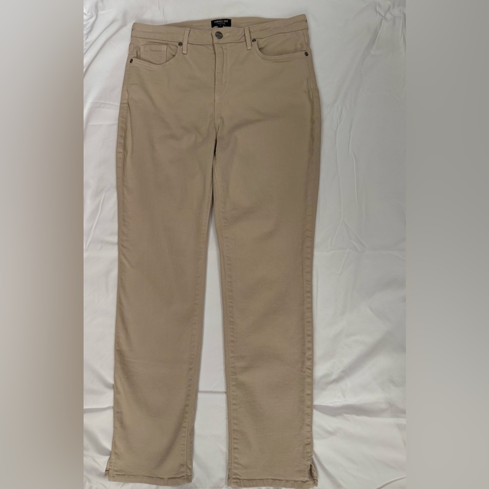 NYDJ Women's Straight Leg Jeans in Tan - Picture 4 of 8